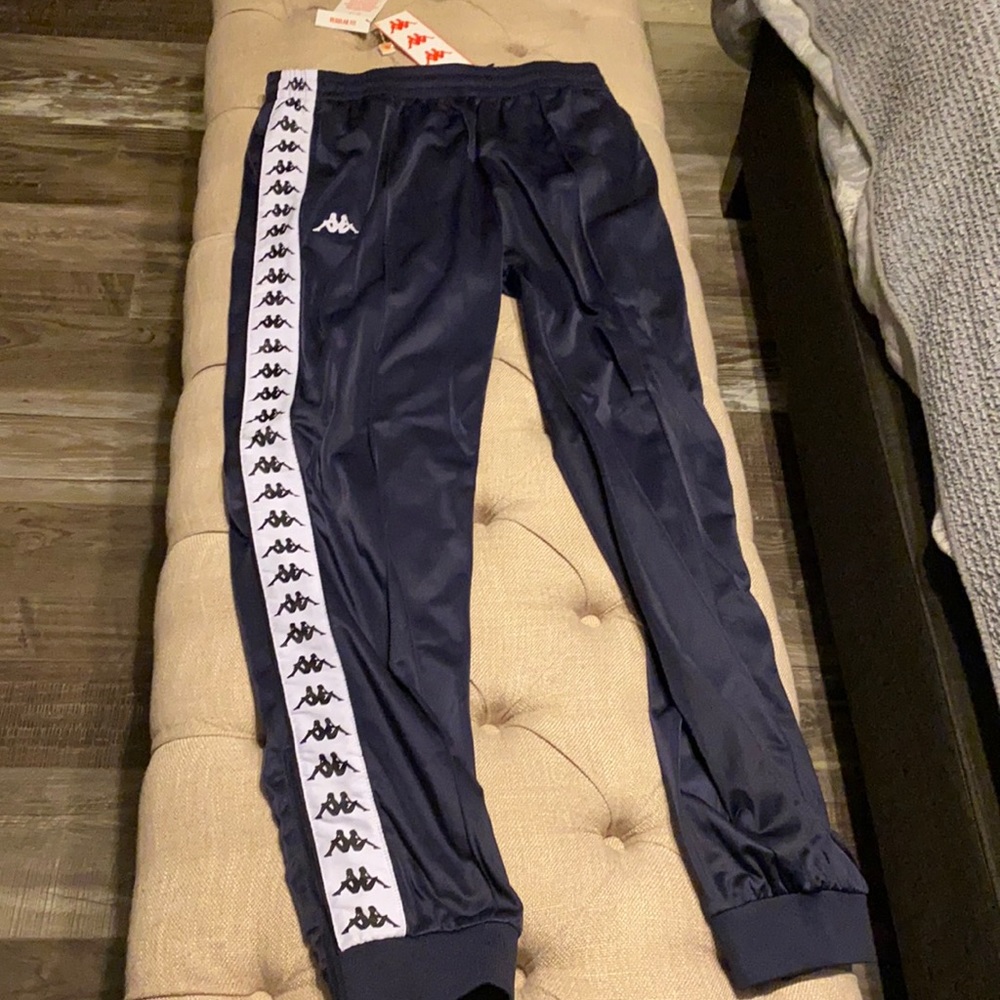 Blue white Kappa track pants